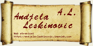 Anđela Leškinović vizit kartica